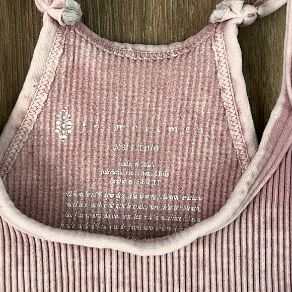 Free People Movement Happiness Runs Crop Tank Women's Pink Crop-top Sz XS/S - Picture 3 of 8